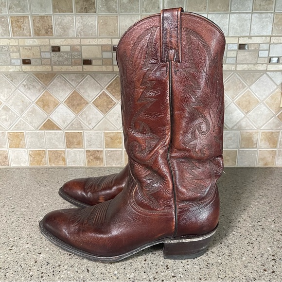 Dan Post Men’s Size 9 EW Brown Leather Western Cowboy Boots Made in the USA - Picture 3 of 10
